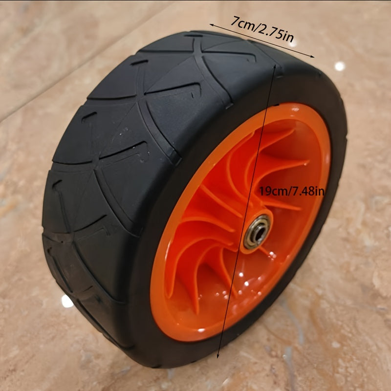 Hand Trailer Wheel 8-Inch Black Solid Rubber Replacement Tire