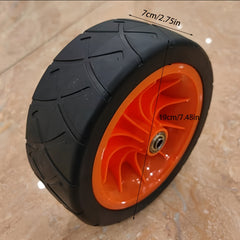 Hand Trailer Wheel 8-Inch Black Solid Rubber Replacement Tire