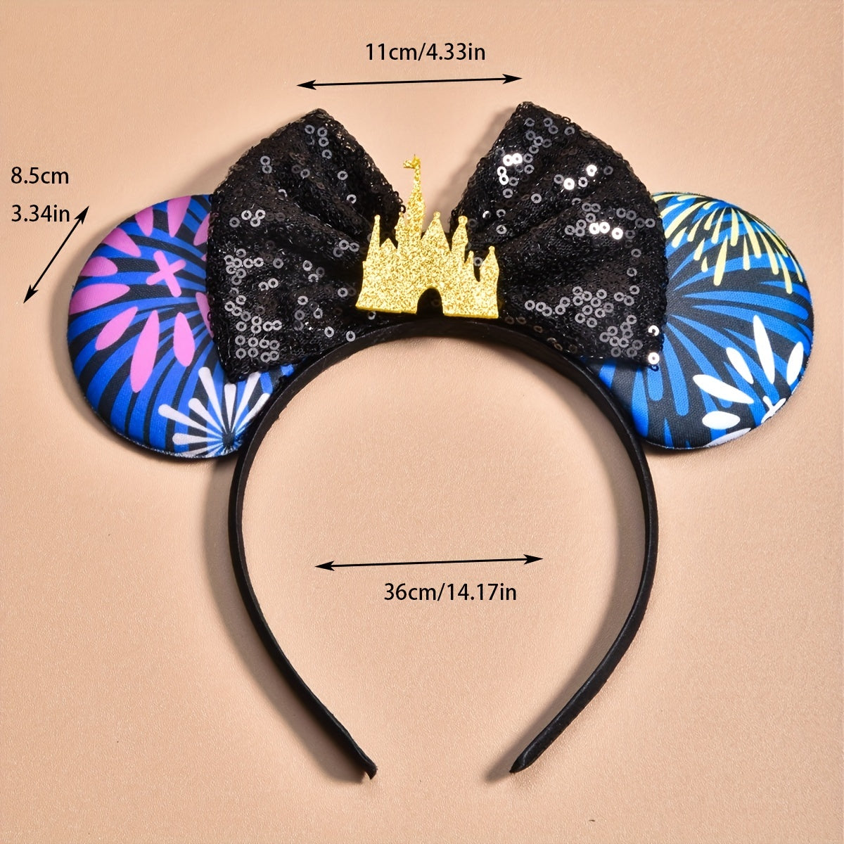 Sweet Sequin Bow Mouse Ear Headband Hair Accessories