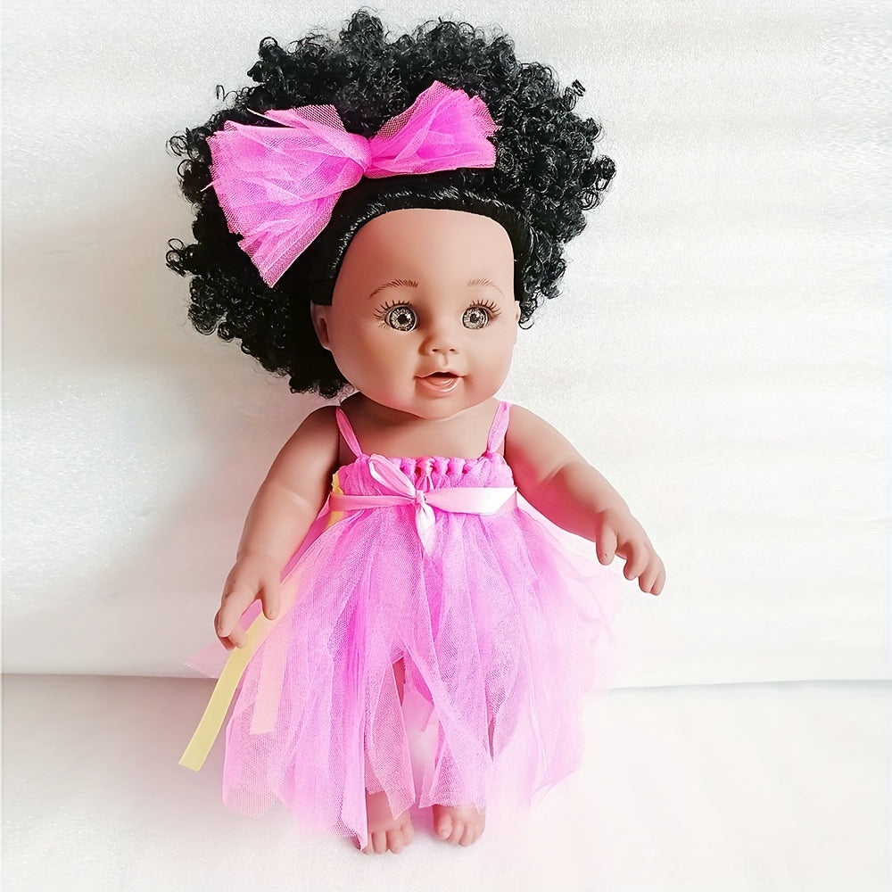 Interactive Lifelike African Baby Doll Soft Vinyl Christmas Toy