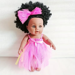 Interactive Lifelike African Baby Doll Soft Vinyl Christmas Toy