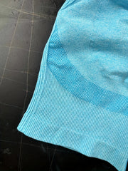 2pcs High Waist Seamless Yoga Shorts Ribbed Sports Activewear