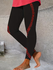 Ears Of Rice Print High Rise Leggings