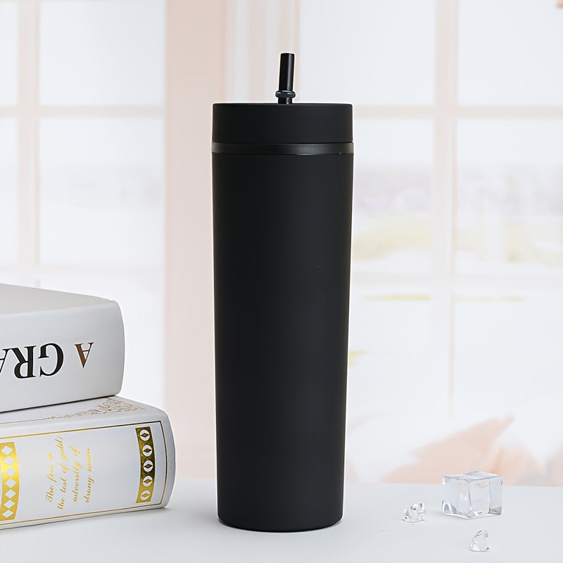 Large Capacity Acrylic Water Bottle with Straw for Travel