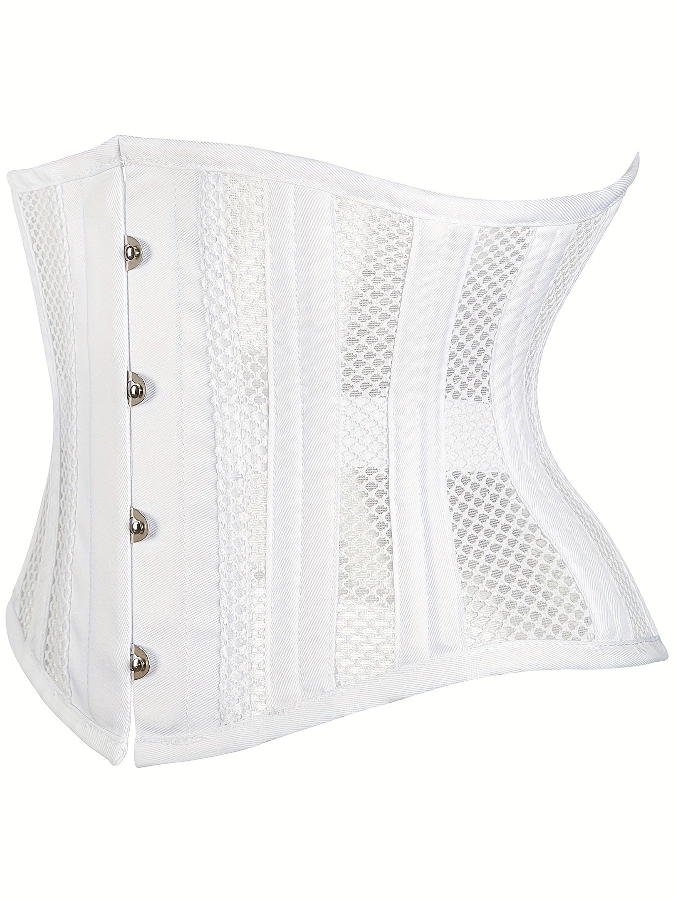 24 Steel Boned Underbust Lace Up Mesh Waist Corset
