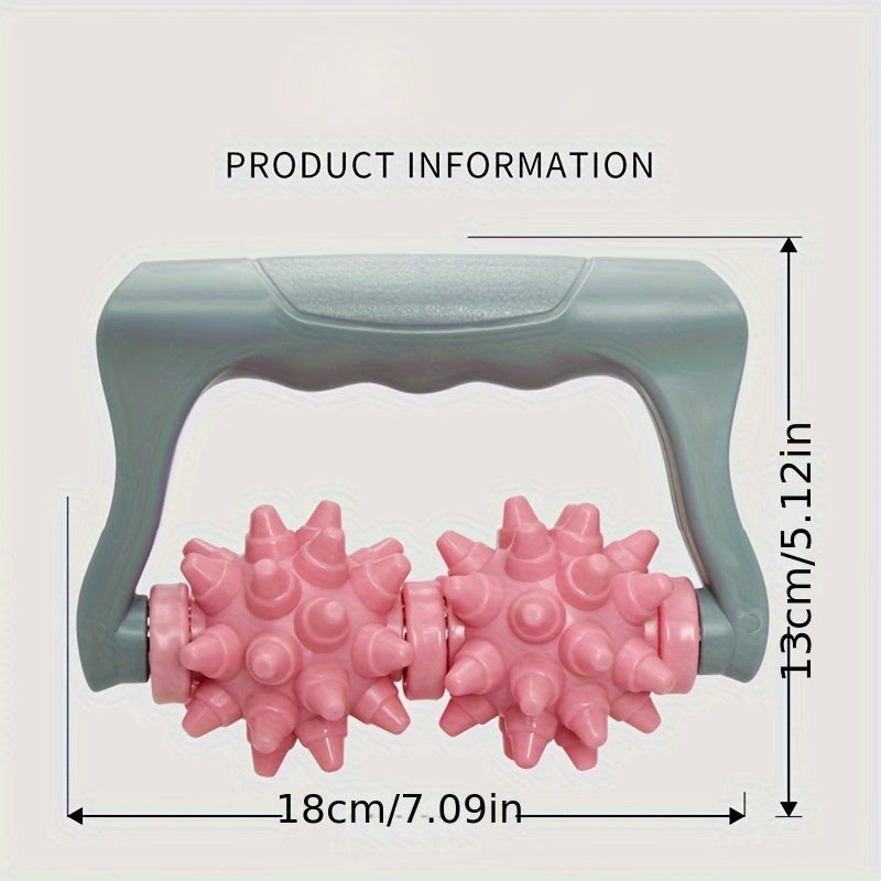 Handheld Massage Roller 2 Wheels Manual Massager For Muscle Relaxation
