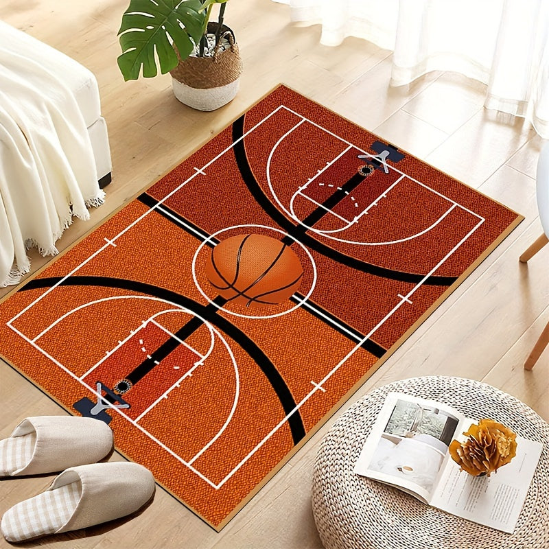 Basketball Court Crystal Pile Carpet Living Room Play Mat