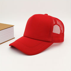 Red Mesh Baseball Cap Sun Protection Hat