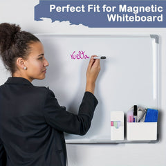 2pcs Magnetic Pen Holder Dry Erase Marker Organizer Strong Magnet Storage