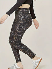 Women's Plus Snack Print High Stretch Leggings