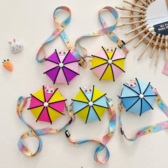 Umbrella Shape Silicone Shoulder Bag Children's Coin Purse Mini Crossbody Bag