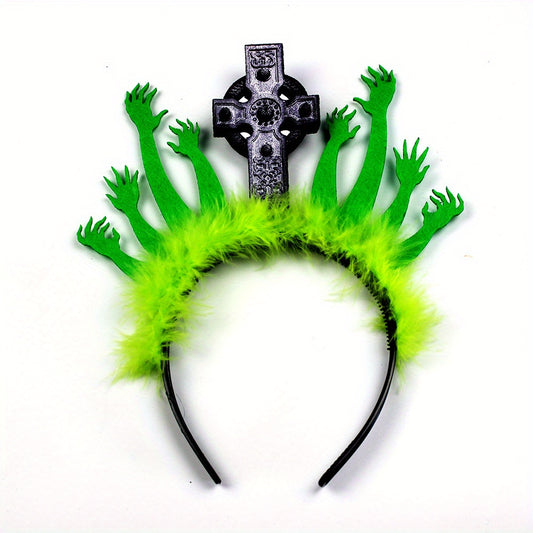 Halloween Zombie Arms Decor Headband Horror Graveyard Hair Band