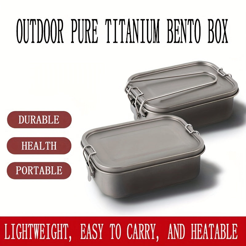 Outdoor Titanium Lunch Box Leakproof Food Container for School and Work