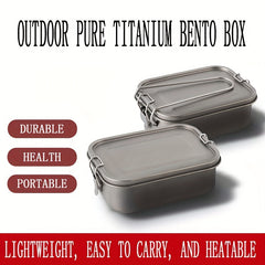 Outdoor Titanium Lunch Box Leakproof Food Container for School and Work