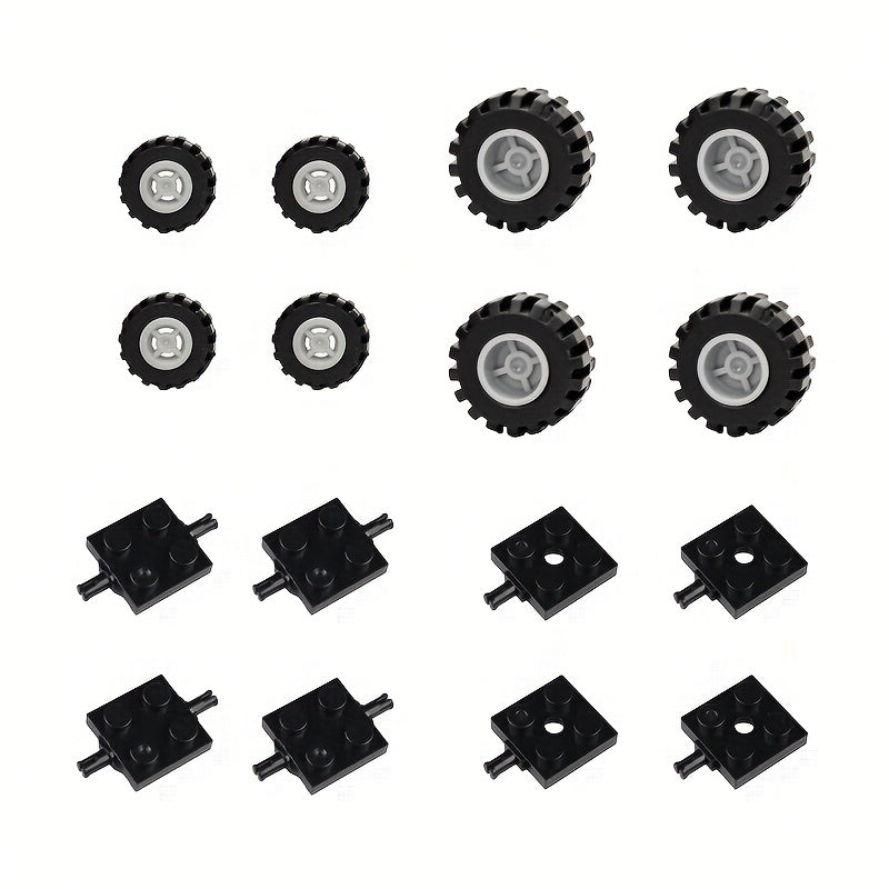 Small Particle Traffic Tire Wheel Assembly Toy City Road Street Scene