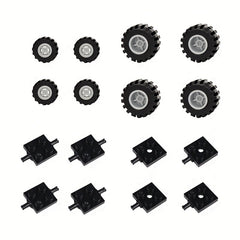 Small Particle Traffic Tire Wheel Assembly Toy City Road Street Scene
