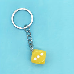 Resin Dice Keychain Mini Bag Gift Pendant