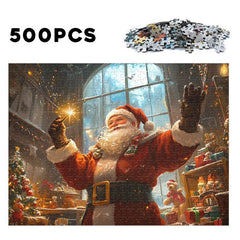 Santa Claus Christmas Magic Jigsaw Puzzle with Twinkling Lights