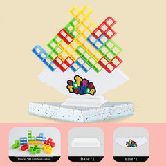 Balance Tower Building Set Colorful Family Party Game