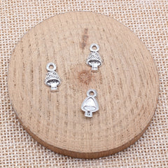 30pcs Little Mushroom Charm Alloy Pendant DIY Jewelry 13x7mm