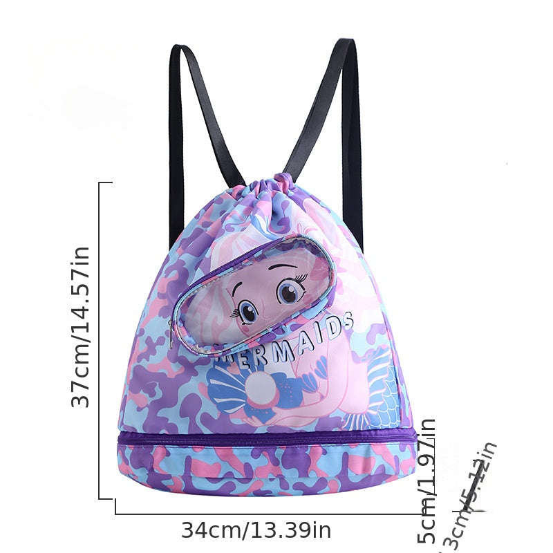 Cartoon Swimming Bag Dry & Wet Storage Bag for Water Sports & Beach