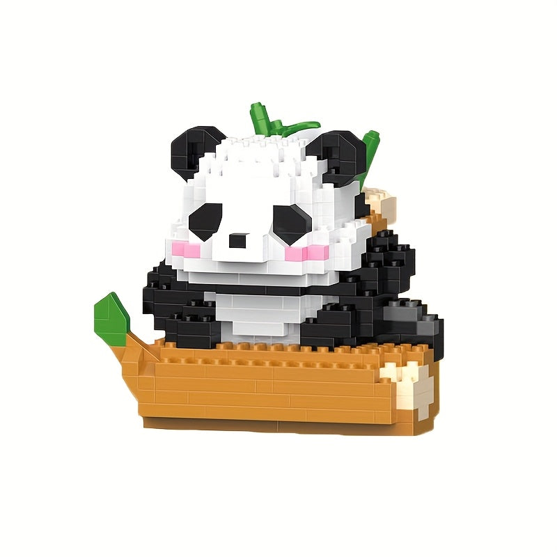 6 Panda Building Block Figures Fun Puzzle Toy for Kids Durable Playset