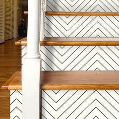 Nordic Geometric Line Pattern Stair Decal 106 2x18 01cm