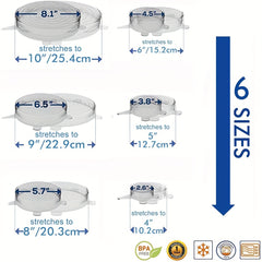 1pc Silicone Stretchy Lid Reusable Airtight Food Wrap Cover