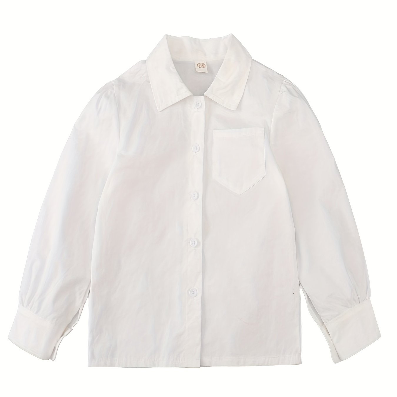 Girls Collared Button Down Varsity Shirt Kids Teens School Uniform Cotton