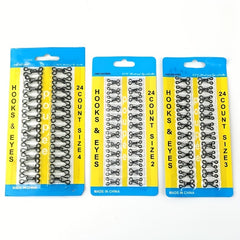 24 Sets Metal Sewing Hooks and Eyes Closure for Bra and Clothing