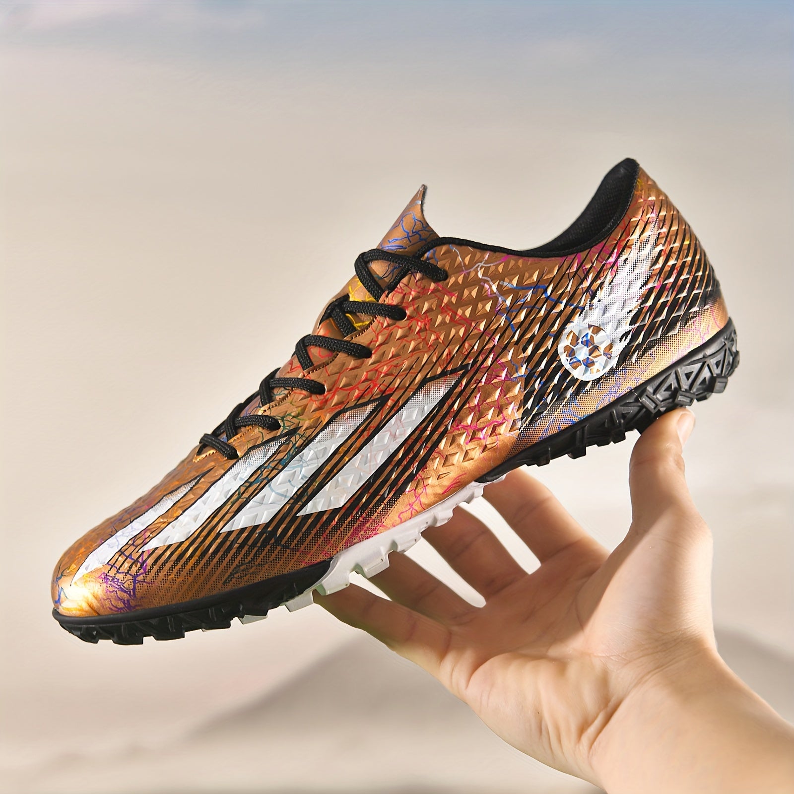 Men's Turf Football Boots Lace Up TF Soccer Cleats