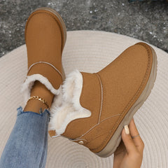 Women's Non slip Snow Boots Thickened Medium Tube Shoes