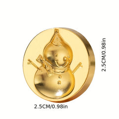 10 Pcs Christmas Seal Stamp Box, Fire Lacquer Brass Seal Stamp Accessories