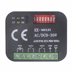 Universal Garage Door Remote Control Receiver 2 CH 433 868 MHz Transmitter RX