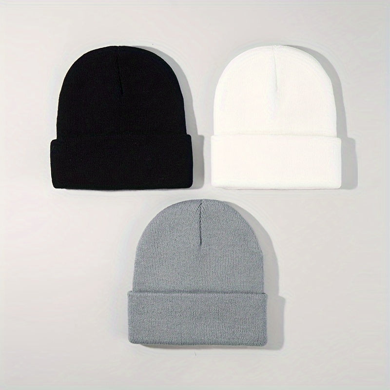 Winter Knitted Hat Beanie Outdoor Skull Cap Warm Ski Hat
