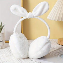 Vintage Bow Plush Earmuffs Soft Warm Winter Ear Muffs for Women