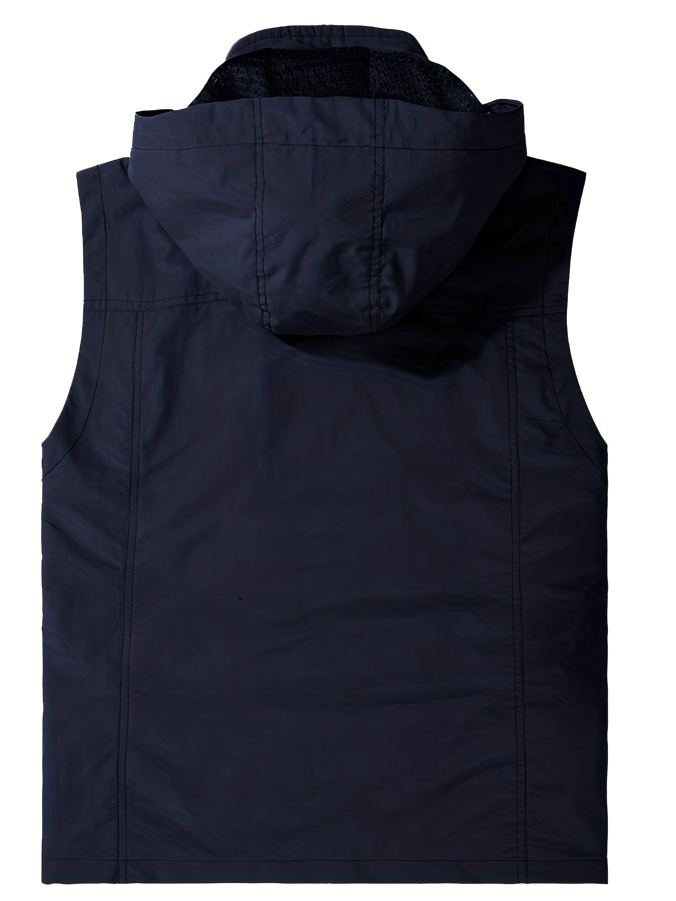 Men's Zipper Pockets Cargo Vest with Hood
