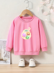 OERYUI Kids Happy Dongzhi Festive Print Sweatshirt