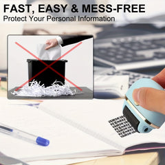Identity Protection Roller Stamp Prevent ID Theft Green