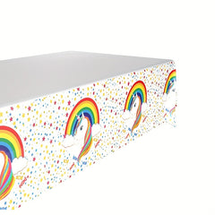 Candy Rainbow Unicorn Tablecloth for Birthday Party
