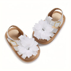 Casual Flower Open Toe Sandals For Baby Girls Lightweight Breathable Anti Slip