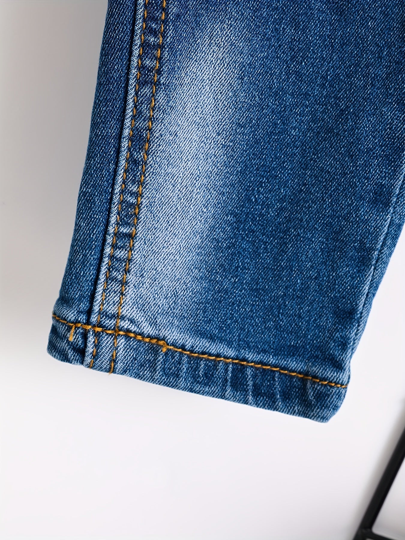 Boys Elastic Waist Ripped Jeans Denim Pants