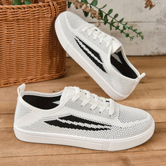 Women's Knitted Skate Shoes Low Top Sneakers