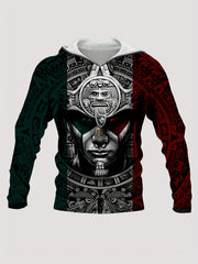 Pharoah Print Hoodies For Men Graphic Hoodie With Kangaroo Pocket
