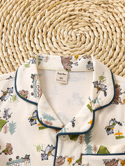 Boys Button Down Tops & Shorts Set