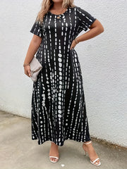 Tie Dye Maxi Dress Plus Size