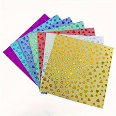 28pcs Origami Paper Set Mirror Folding Paper For Craft Art 7 Colors Card Paper