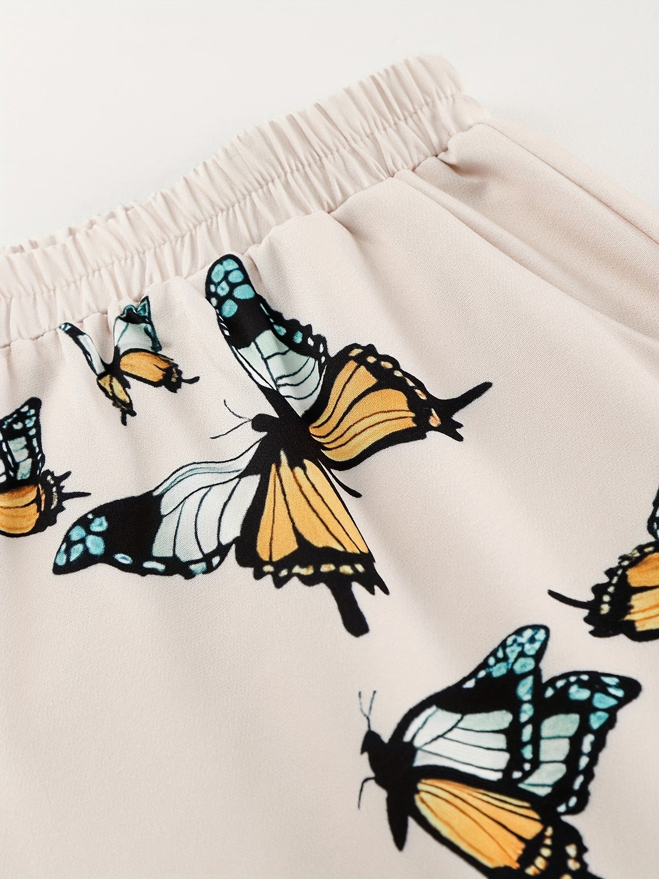 Women's Plus Butterfly & Sunflower Print 2PC Set