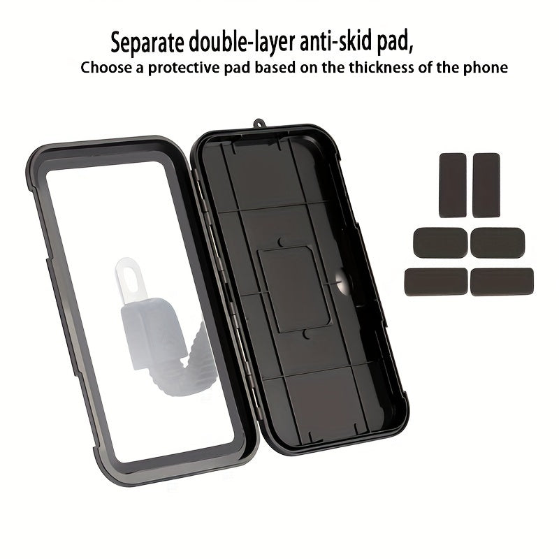 360 Adjustable Motorcycle Phone Holder Waterproof with TPU Touch Screen