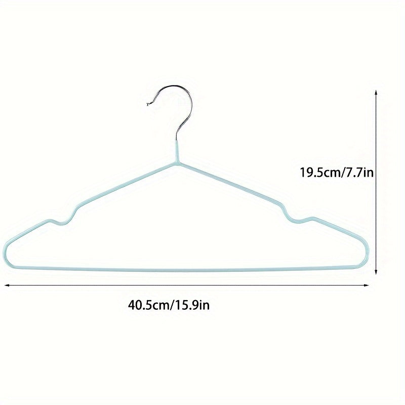 10pc Non-slip Metal Clothes Hangers with Rubber Anti-slip Heavy Duty Rack